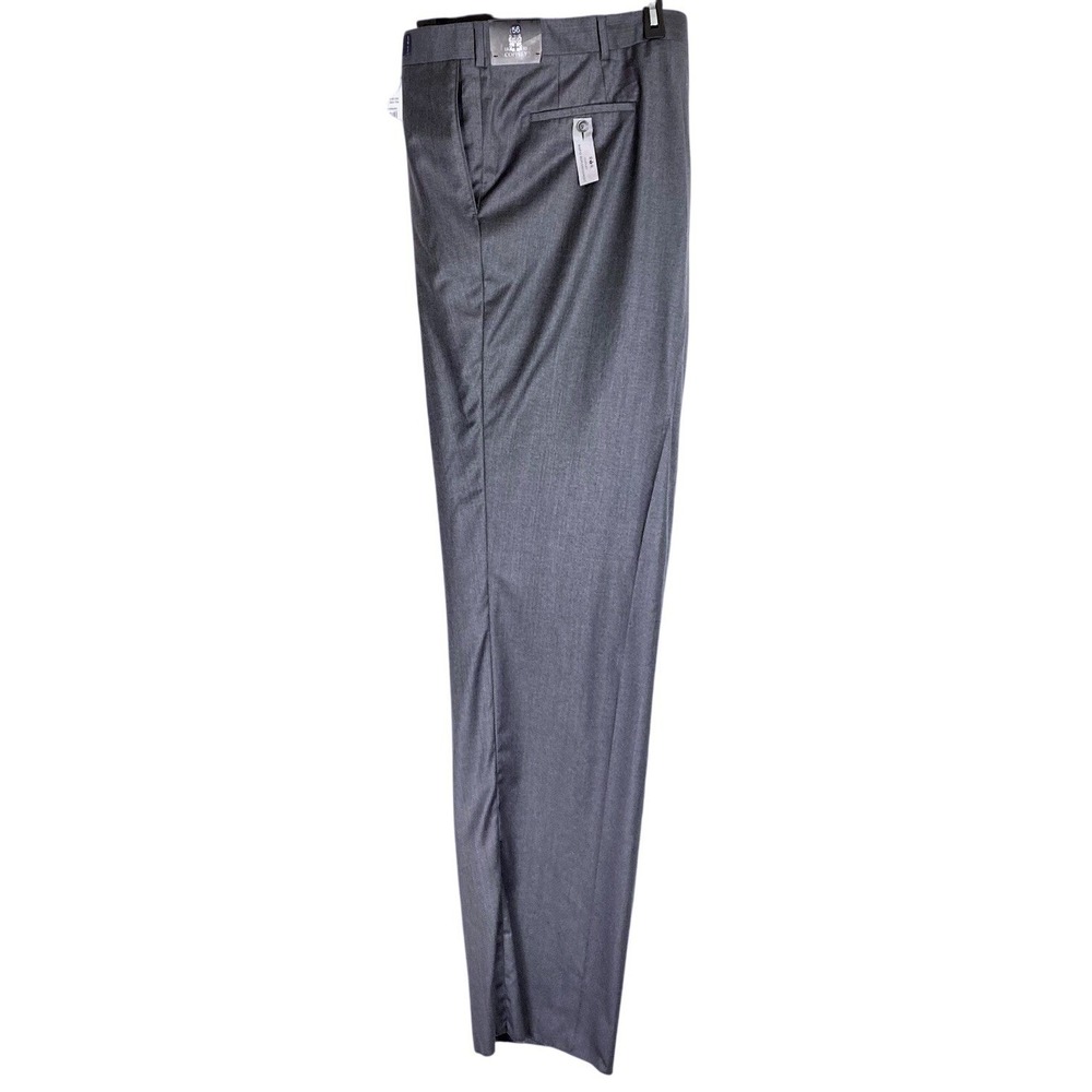 NWT Coppley 56R Flat Front Dress Pants Gray 100% Wool $295 MSRP Slacks Work READ